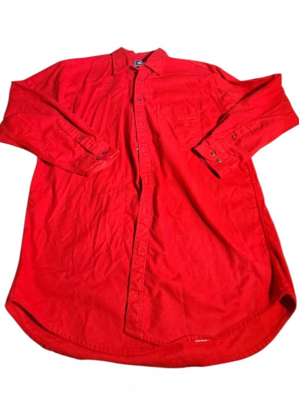 VTG Woolrich Shirt Mens L Red Chamois Flannel Brushed Long Sleeve Gorpcore Y2K